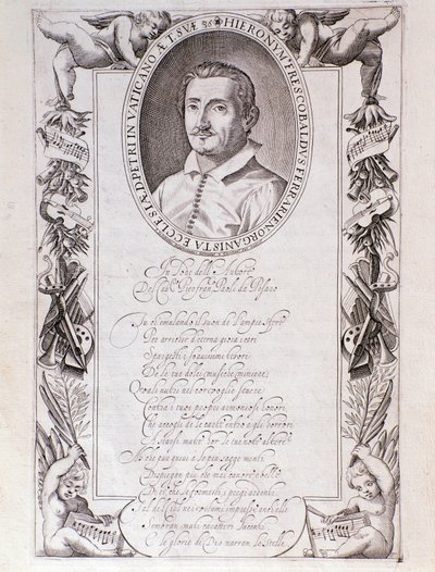 Portrait of Girolamo Frescobaldi (1583-1643) Italian composer by Unknown artist