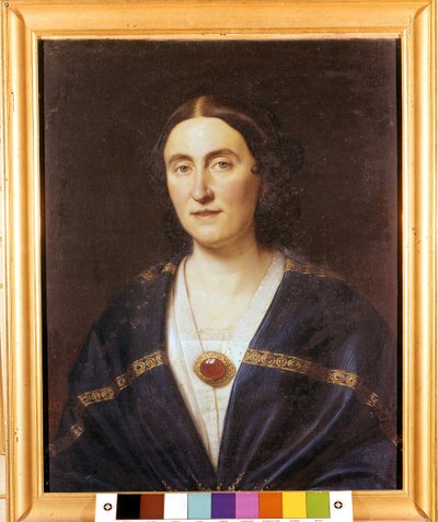 Portrait of Giuseppina Strepponi (1815-1897), soprano and wife of Giuseppe Verdi. Anonymous painting. Around 1850. Sant