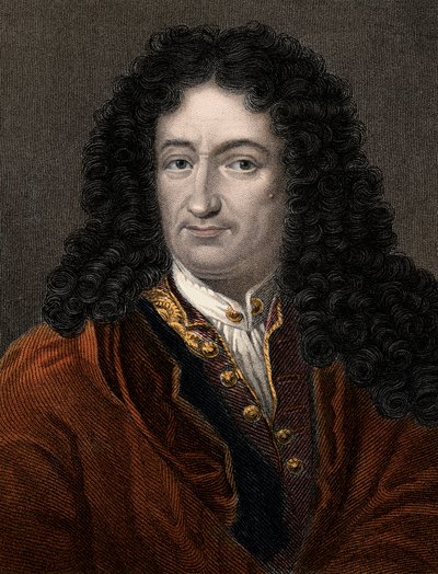 Portrait of Gottfried Wilhelm Leibniz (1646-1716) German philosopher and mathematician by Unknown artist