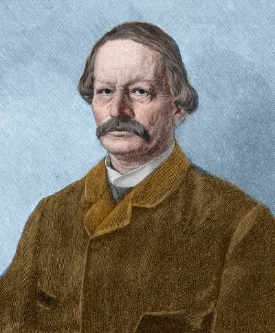 Portrait of Gustav Freytag (1816-1895), German writer. by Unknown artist
