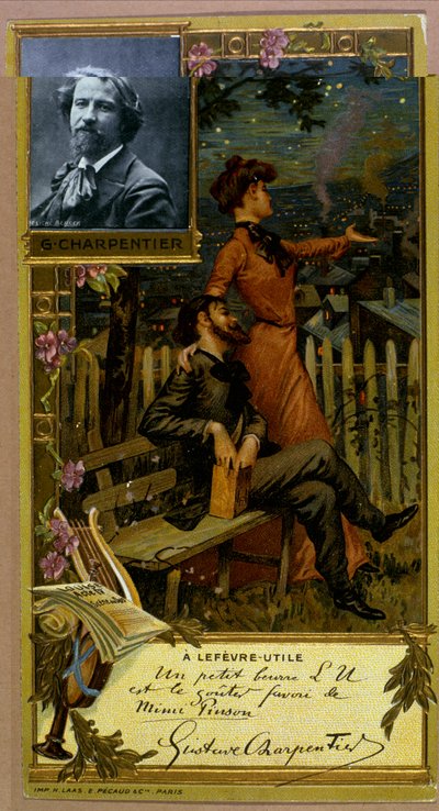 Portrait of Gustave Charpentier. Chromolithograph for the brand A Lefèvre Utile. Late 19th century by Unknown artist