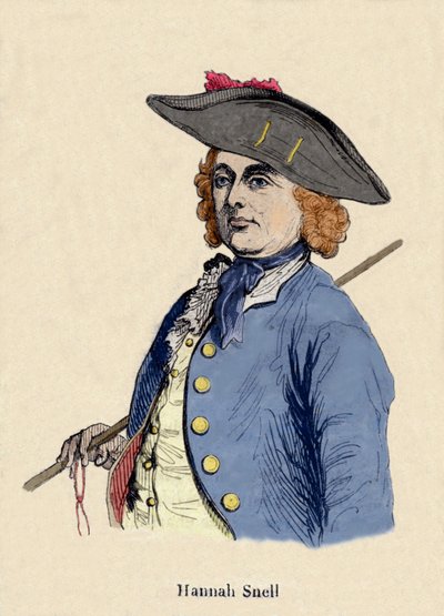 Portrait of Hannah Snell (1723-1792) female soldier, was an Englishwoman who took the role of a man to become a soldier by Unknown artist