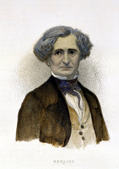 Portrait of Hector Berlioz (1803-1869) - engraving by Unknown artist