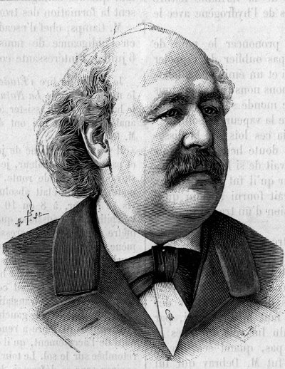 Portrait of Henri Jules Debray (1827-1888), French chemist. (From a photograph by Eugene Pirou). Engraving in 
