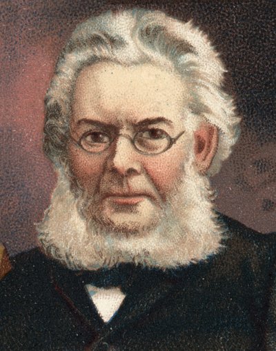 Portrait of Henrik (Henri) Johan Ibsen (1828-1906), Norwegian playwright. by Unknown artist