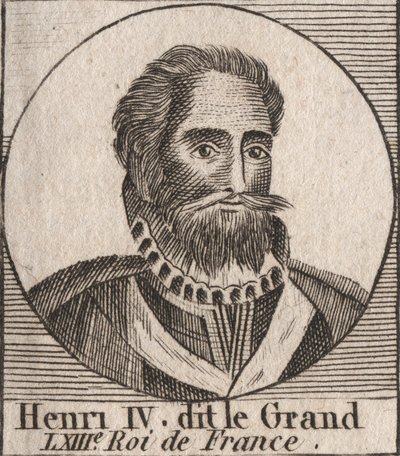 Portrait of Henry IV (1553-1610) King of France - Portrait of Henry IV (1553-1610) King of France - engraving from Instruction sur l