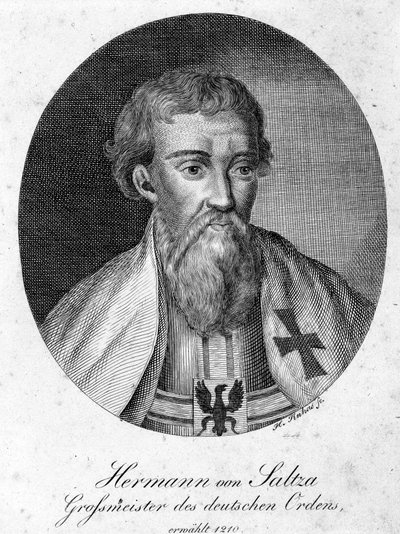 Portrait of Hermann von Salza, Grand Master of the Order of Teutonic Knights by Unknown artist