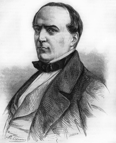 Portrait of Hippolyte Fortoul (1811-1856), Minister of Marine and Minister of Public Instruction (engraving from 1866) by Unknown artist