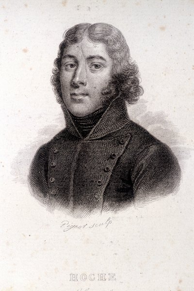 Portrait of Hoche, engraving of the 19th century by Unknown artist