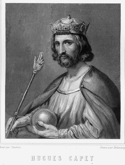 Portrait of Hugues I Capet (v. 941 - 996), Duke of France and then King of France - in 