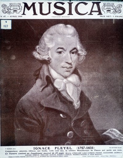 Portrait of Ignace Pleyel, Austrian Composer, Pianist and Publisher (1757 - 1831) by Unknown artist