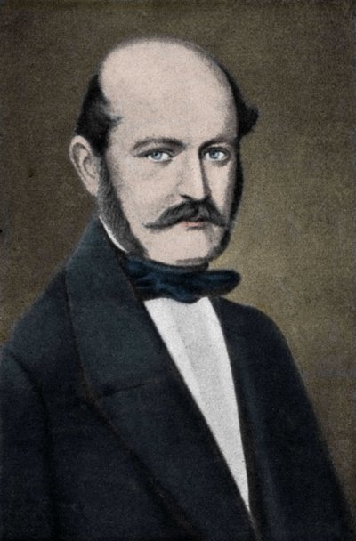 Portrait of Ignaz Philip Semmelweis (Semmelweiss), Hungarian obstetrician (1818-1865) by Unknown artist
