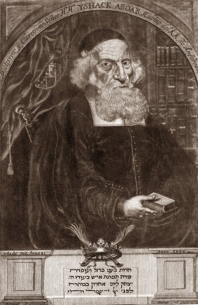 Portrait of Isaac Aboab da Fonseca (1605-1693) - Rabbi, Scholar, Kabbalist and Writer by Unknown artist