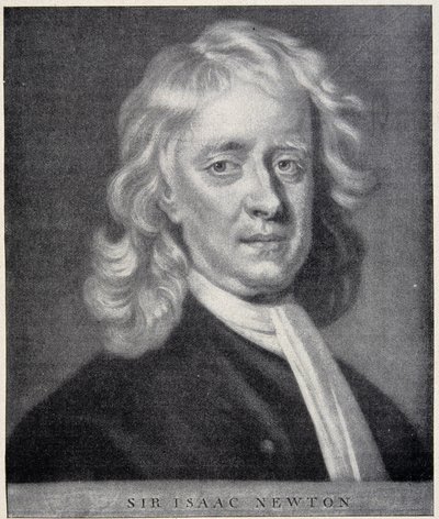 Portrait of Isaac Newton closely resembling the original preserved at the Berlin Observatory by Unknown artist