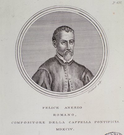 Portrait of Italian Composer Felice Anerio by Unknown artist