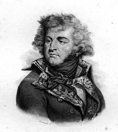 Portrait of J.B. Kleber, born in 1754, killed in 1800, engraving of the 19th century by Unknown artist