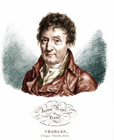 Portrait of Jacques Alexandre Cesar Charles (1746-1823), French physicist by Unknown artist