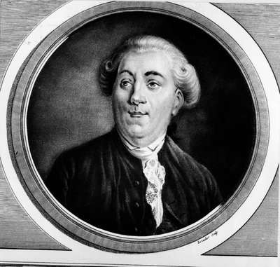 Portrait of Jacques Necker (1732-1804) French Minister of State. Engraving in 