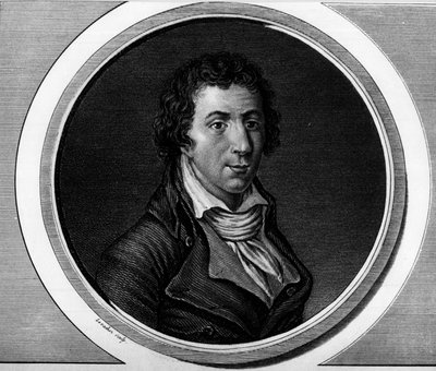 Portrait of Jacques Pierre Brissot dit Brissot de Warville (1754-1793), deputee of the National Convention. Engraving in 
