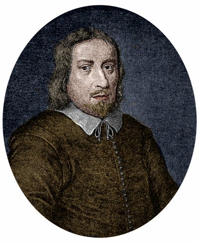 Portrait of Jakob Bohme (or Boehme) German philosopher and mystic. Engraving of the 17th century by Unknown artist