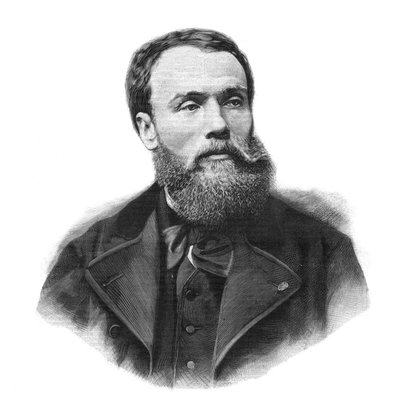 Portrait of Jean-Paul Laurens (1838-1921) French Painter and Sculptor - Engraving of 1891 by Unknown artist
