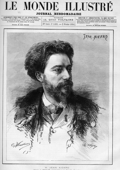 Portrait of Jean Aicard (1848-1921) French writer by Unknown artist