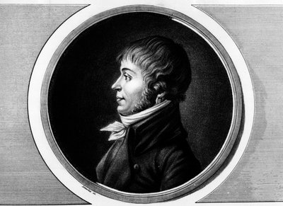 Portrait of Jean Antoine Joseph Debry or De Bry (1760-1834), depute of Aisne at the National Convention. Engraving in 