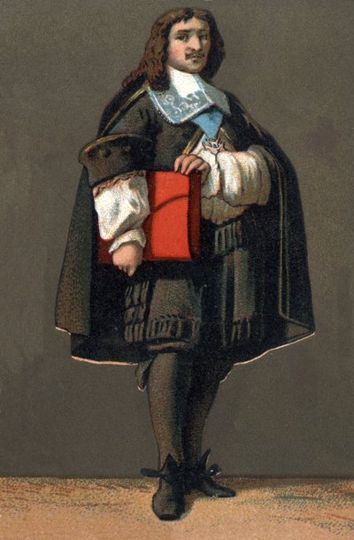 Portrait of Jean Baptiste Colbert (1619-1683), intendant of finance of Louis XIV. Chromolithography around 1890 by Unknown artist