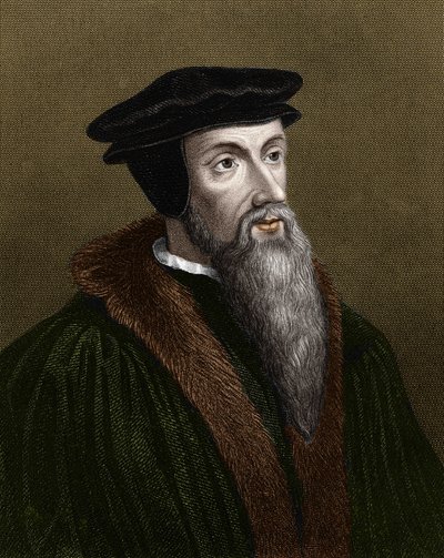 Portrait of Jean Calvin (1509-1564), French religious reformer and writer. by Unknown artist