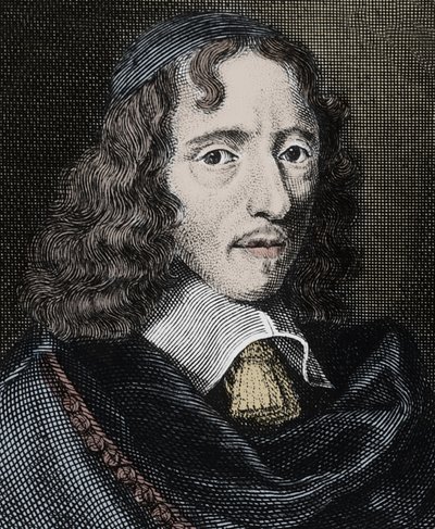 Portrait of Jean Chapelain (1595-1674), French poet - Engraving by Unknown artist