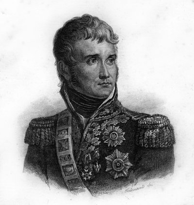 Portrait of Jean Lannes, Duke of Montebello (1769-1809), Marshal of France, engraving of the 19th century by Unknown artist