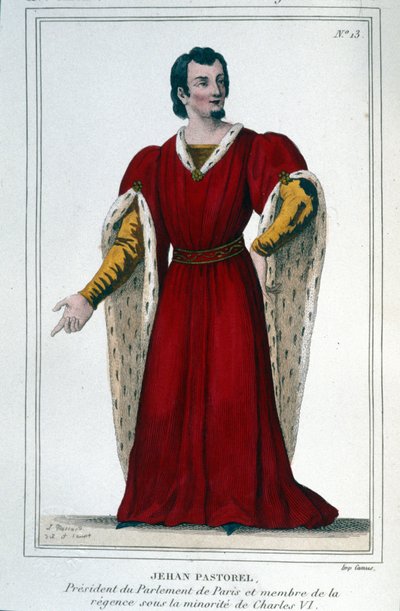 Portrait of Jehan Pastorel, President of the Paris Parliament and Member of the Regency Under the Minority of Charles VI by Unknown artist