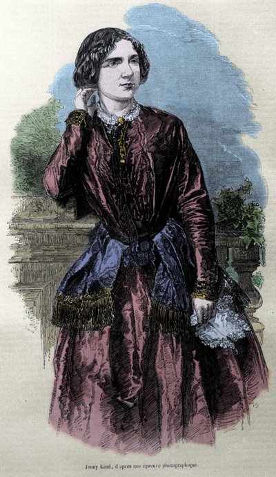 Portrait of Jenny Lind (1820-1887), Swedish singer by Unknown artist