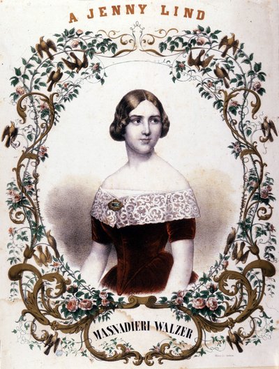 Portrait of Jenny Lind, Swedish singer by Unknown artist