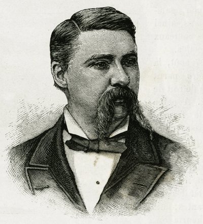 Portrait of Jerome J. Collins, meteorologist of the La Jeannette crew, for the mission to the north. Engraving to illustrate 