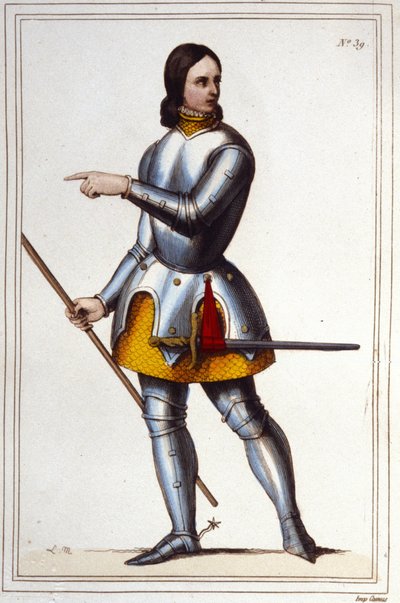 Portrait of Joan of Arc (1412-1431), French heroine (engraving of 1830) by Unknown artist