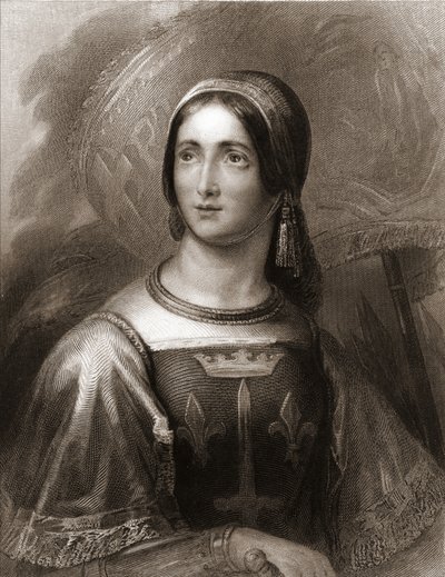 Portrait of Joan of Arc (1412-1431) - in Histoire des Français by Lavallée, engraving, sd by Unknown artist