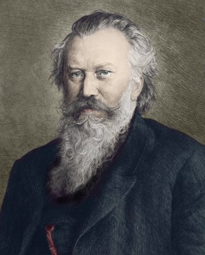 Portrait of Johannes Brahms (1833 - 1897), German composer, pianist and conductor by Unknown artist