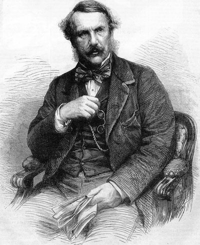 Portrait of John Laird Mair Lawrence, British administrator (1811 to 1879), Governor of English India (engraving 1864) by Unknown artist
