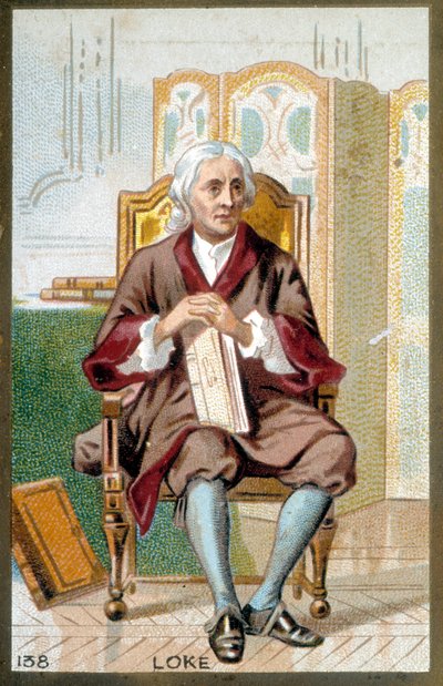 Portrait of John Locke (1632-1704), English philosopher. 19th century chromolithography by Unknown artist