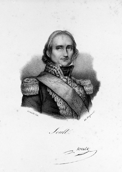 Portrait of John of God Nicolas Soult, Duke of Dalmatia. General then Marshal of France (1769 - 1851), engraving of the 19th century. by Unknown artist