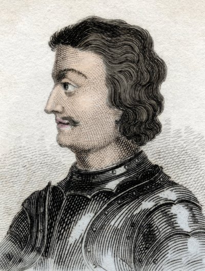 Portrait of John of Scotland or John of Balliol (ca. 1248-ca. 1315), King of Scotland. Engraving of the 19th century. by Unknown artist