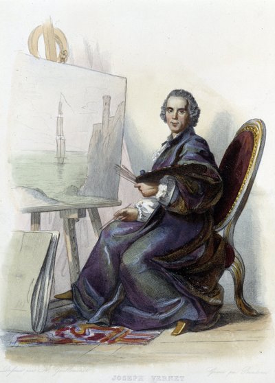 Portrait of Joseph Vernet, French painter, cartoonist and sculptor (1714 - 1789) - in 