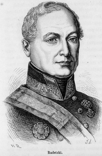 Portrait of Joseph Wenzel Radetzky von Radetz, Austrian Marshal (1766-1858) by Unknown artist