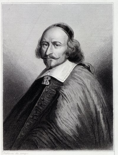 Portrait of Jules Mazarin (Giulio Raimondo Mazzarino or Mazarino) (1602-1661), French Cardinal and politician - in “Histoire des Français” by Lavallée by Unknown artist