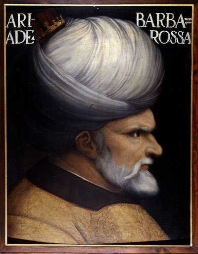 Portrait of Khayr Al-Din Barberousse, Founder of the Regency of Algiers (16th century painting) by Unknown artist