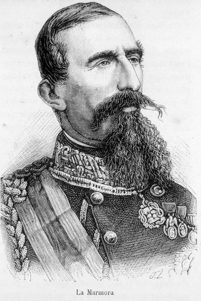 Portrait of Alfonso Ferrero, Knight La Marmora, President of the Council of the Italian Kingdom (1864-1866) by Unknown artist