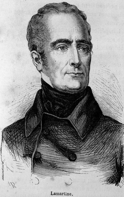 Portrait of Lamartine, French poet (1790 - 1869) by Unknown artist