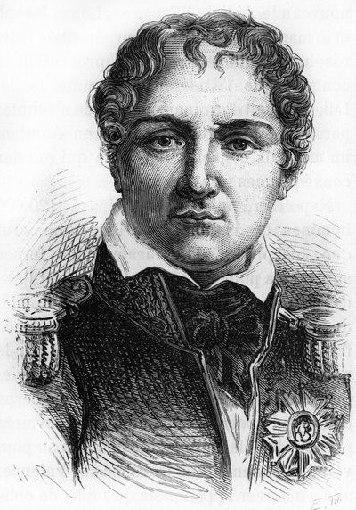 Portrait of Laurent Gouvion Saint Cyr (1764 - 1830). Engraving in 
