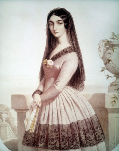 Portrait of Lola Montes (or Maria Dolores Gilbert), favorite by Louis I de Baviere by Unknown artist